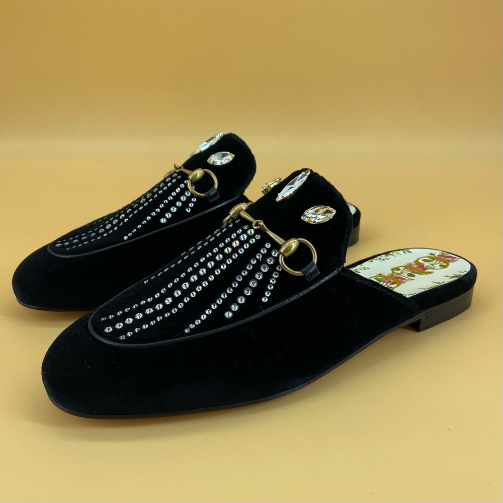 ✈️sold✈️Brand new GUCCI  velvet crystal loafer - Picture 5 of 12